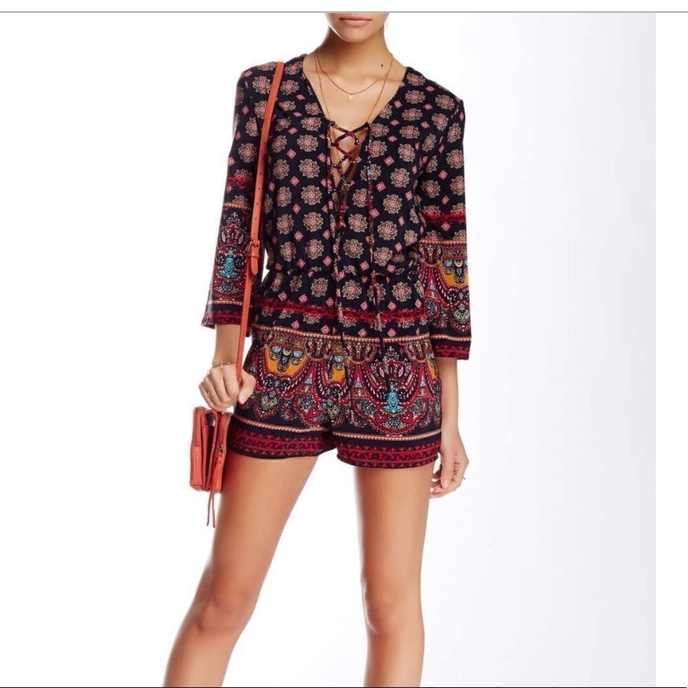 Romeo Juliet romper jumpsuit all over print small